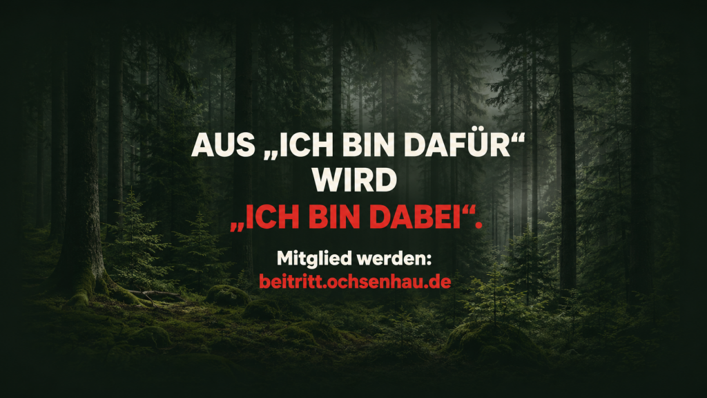 Aus „Ich bin dafür“ wird „Ich bin dabei“.
