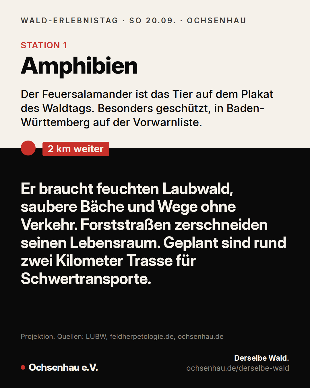 Station 1 Amphibien und 2 km weiter
