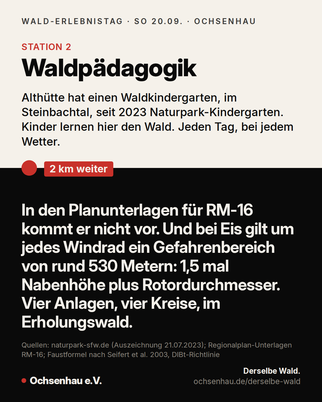 Station 2 Waldpädagogik und 2 km weiter