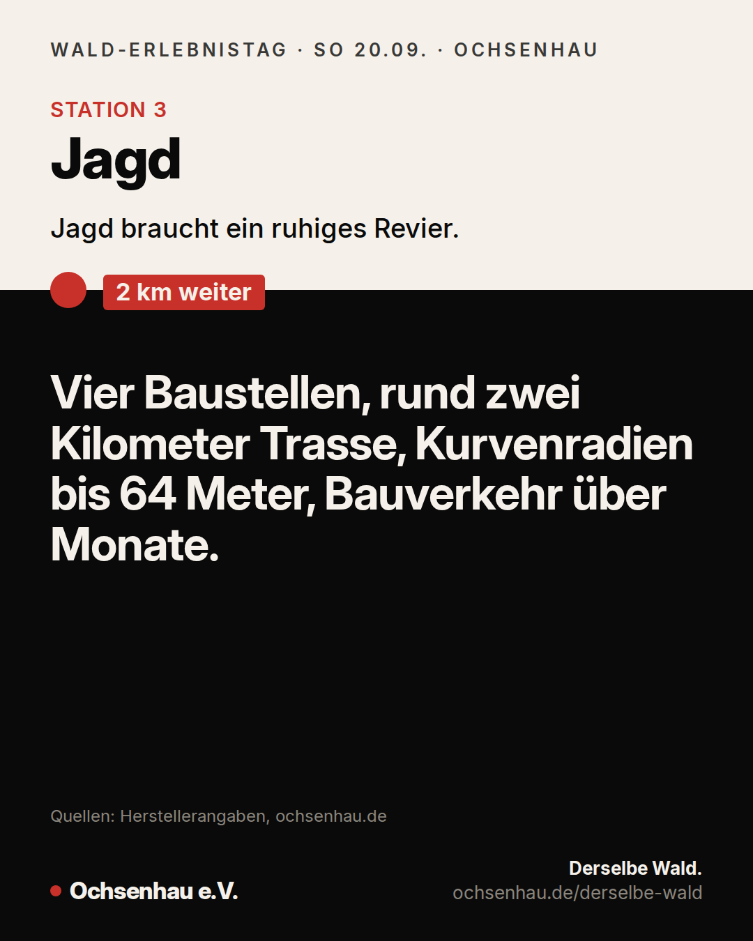 Station 3 Jagd und 2 km weiter