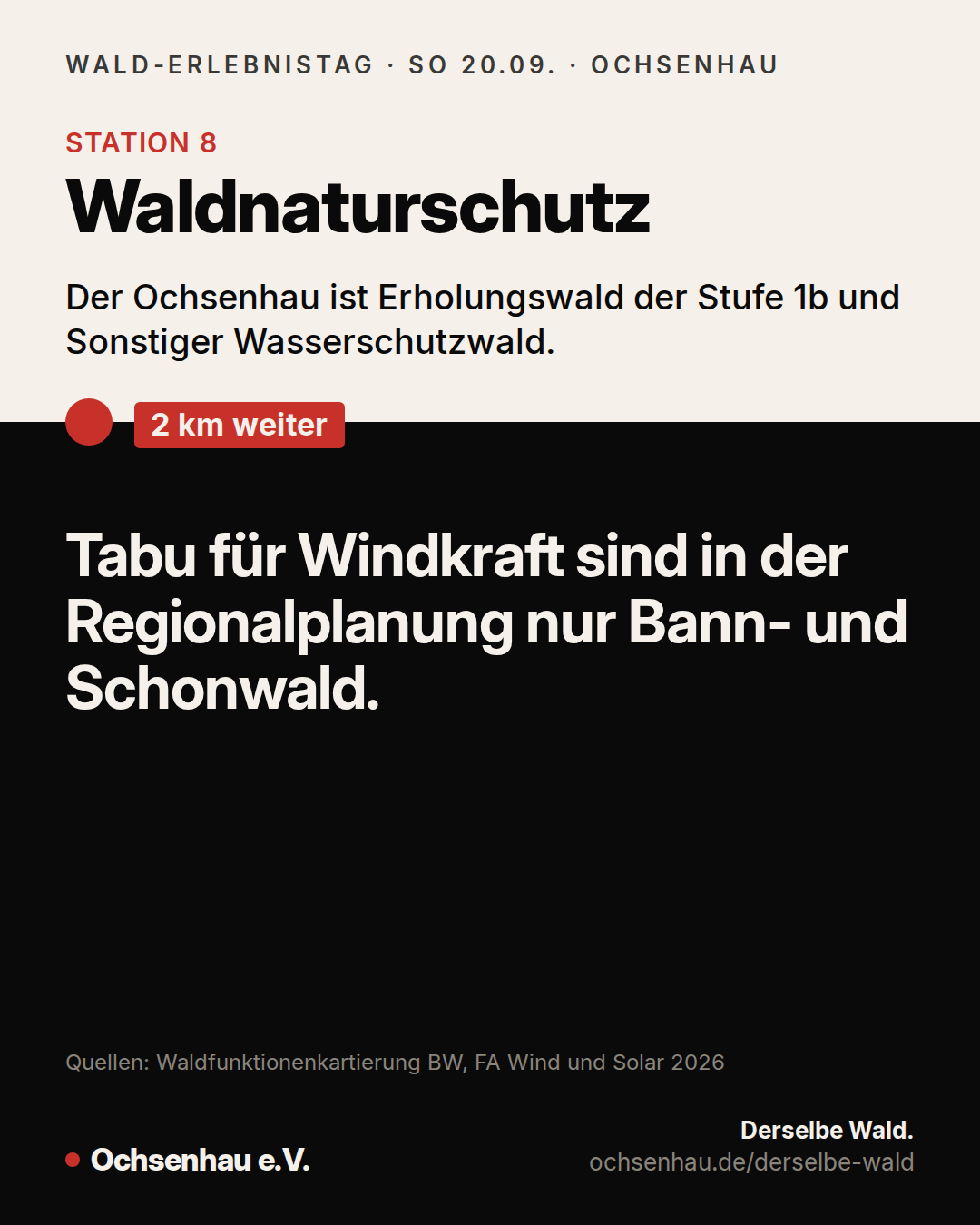 Station 8 Waldnaturschutz und 2 km weiter