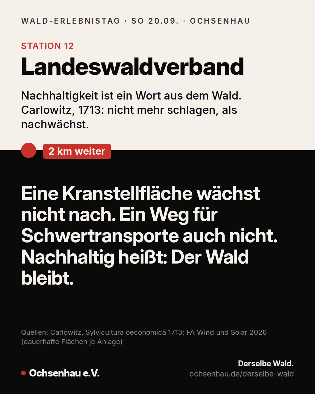 Station 12 Landeswaldverband und 2 km weiter